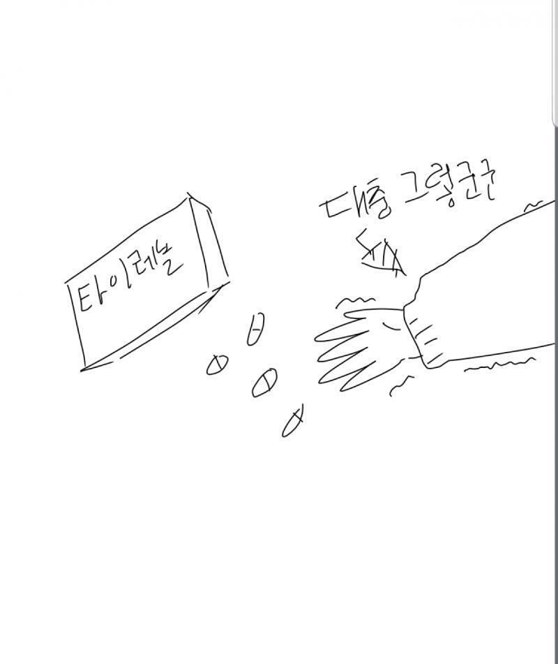 어젯밤에 나 뭐한겨....타이레놀 다 갖다버려야지