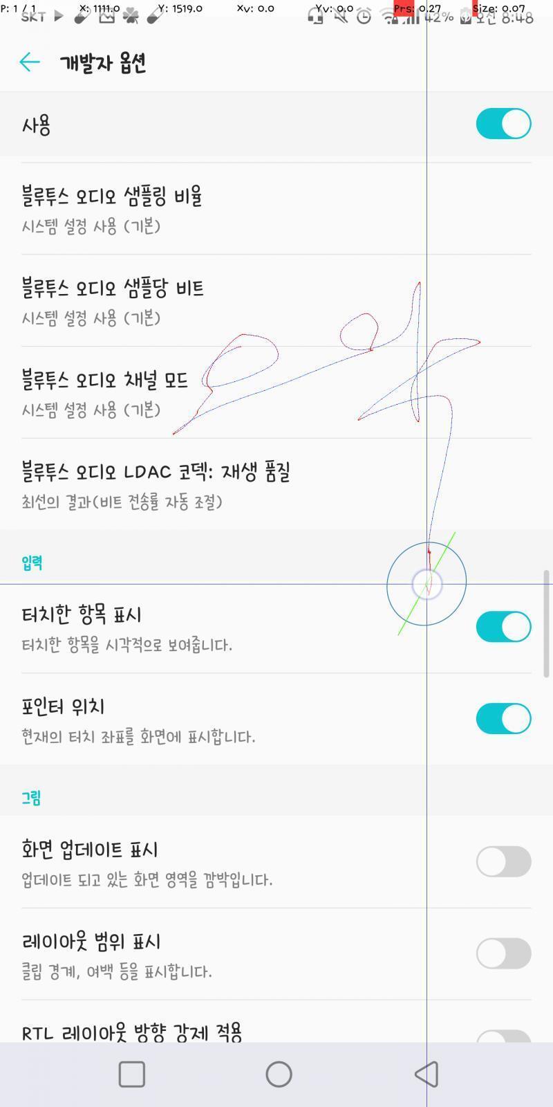 내 폰 별거없고 개발자 모드는 있음