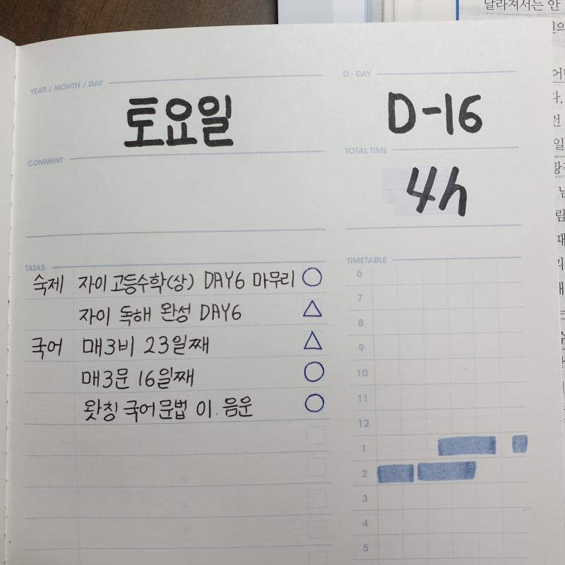 오늘은 나갈 일이 있어서 많이 못했다... ㅠㅠ 내일은 더 열심히 해야지! 플래너가 오늘도 안와서 쓰다 남은 부분...? 썼어! ㅎㅎ