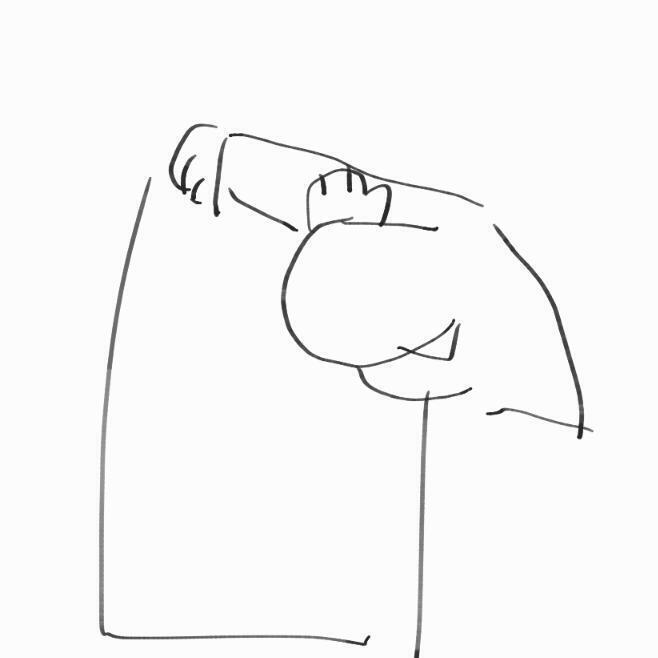 이런식으로 엎드렸는데.. 미안 그림이 이상하다 ㅠㅠㅠ