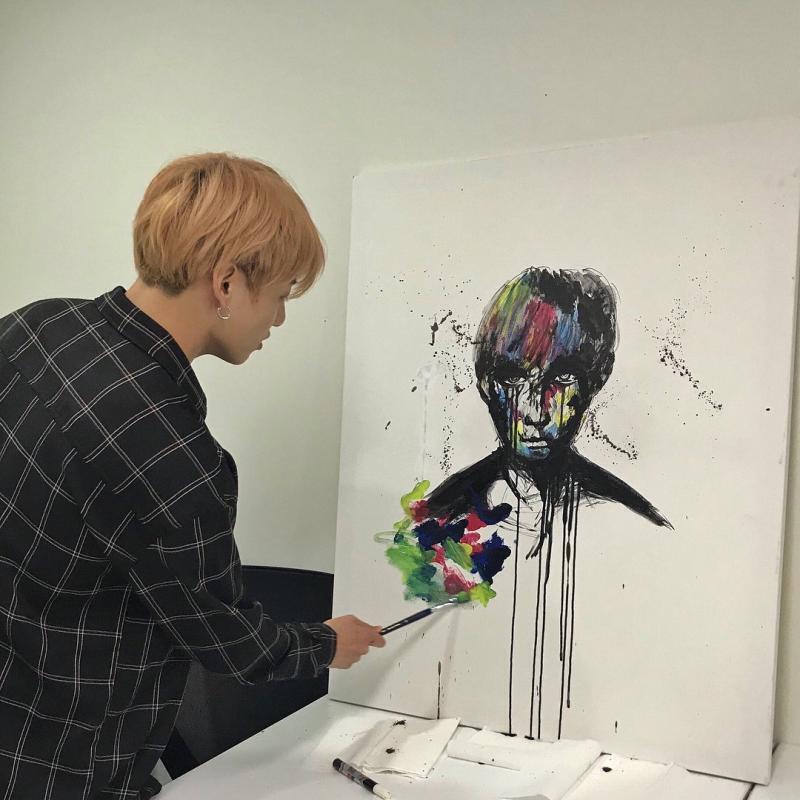 전정국 진짜 최고.. 그림 잘그리는 것도 잘그리는건데 그냥 그림 잘그린다! 보다는 예술적인 감각이 있는듯..이거외에도 여러개있어