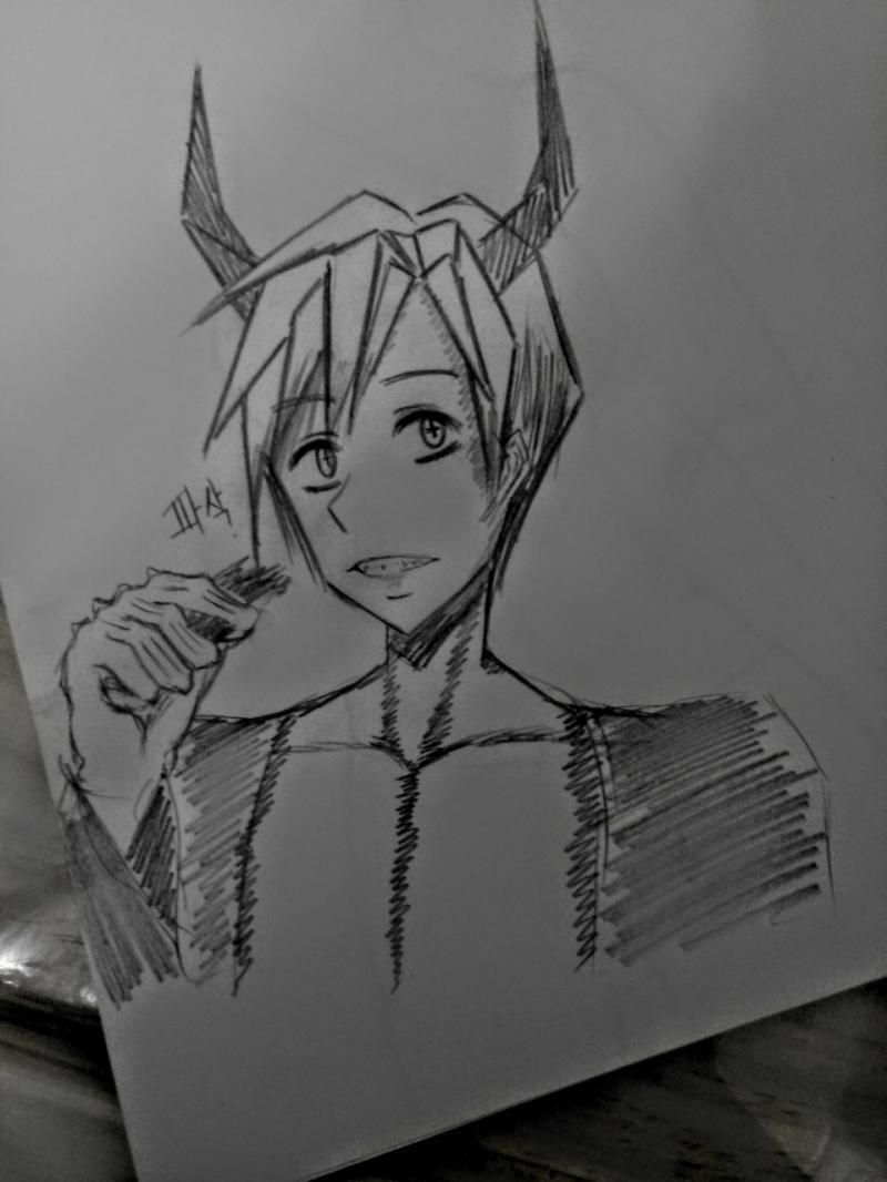 타 스레에서도 올린 그림 두번째는 그냥 끄뉵 그리고 싶어서 그렸지롱