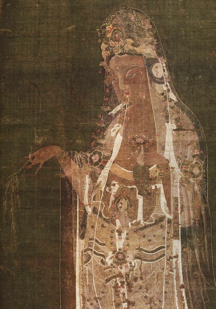 센소지 소장 양류관음도 고려불화의 관음도상중에서도 전례없는 독특한 광배형태로 유명한 작품이지. 처음 봤을때 정말 헉소리 냈다... 내가 불화를