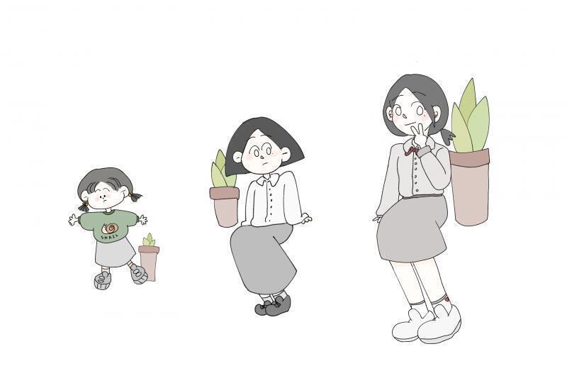 짠 자캐 성장모습 그렸당