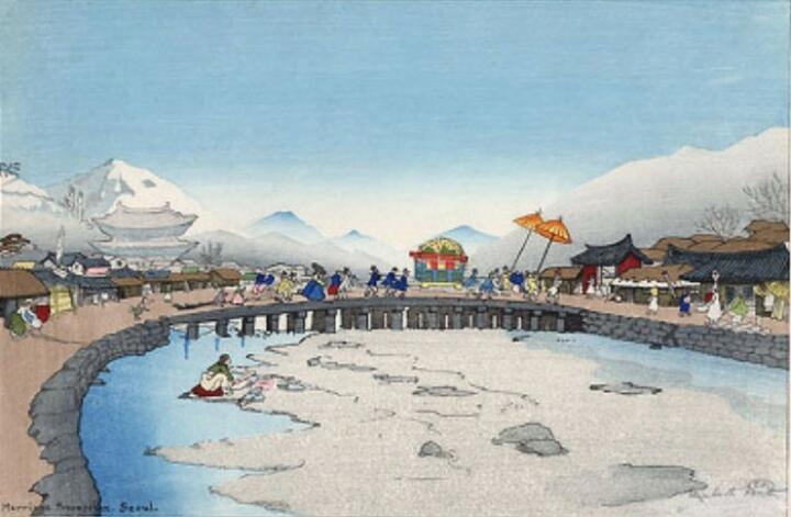 ◆ Marriage Procession, Seoul_1921 혼례 행렬 ◆ East Gate, Seoul, Moonlight_1919 달빛 아래