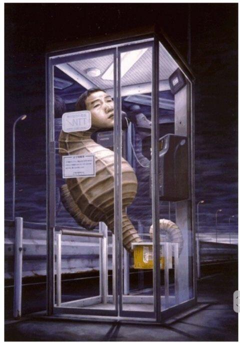 이시다 테츠야 작품명은 모르겠다...무섭거나 조금이라도 징그러운거 못 보는 사람은 넘겨줘 젊은 나이에 요절한 작가의 그림이야 철도사고로 돌아가신