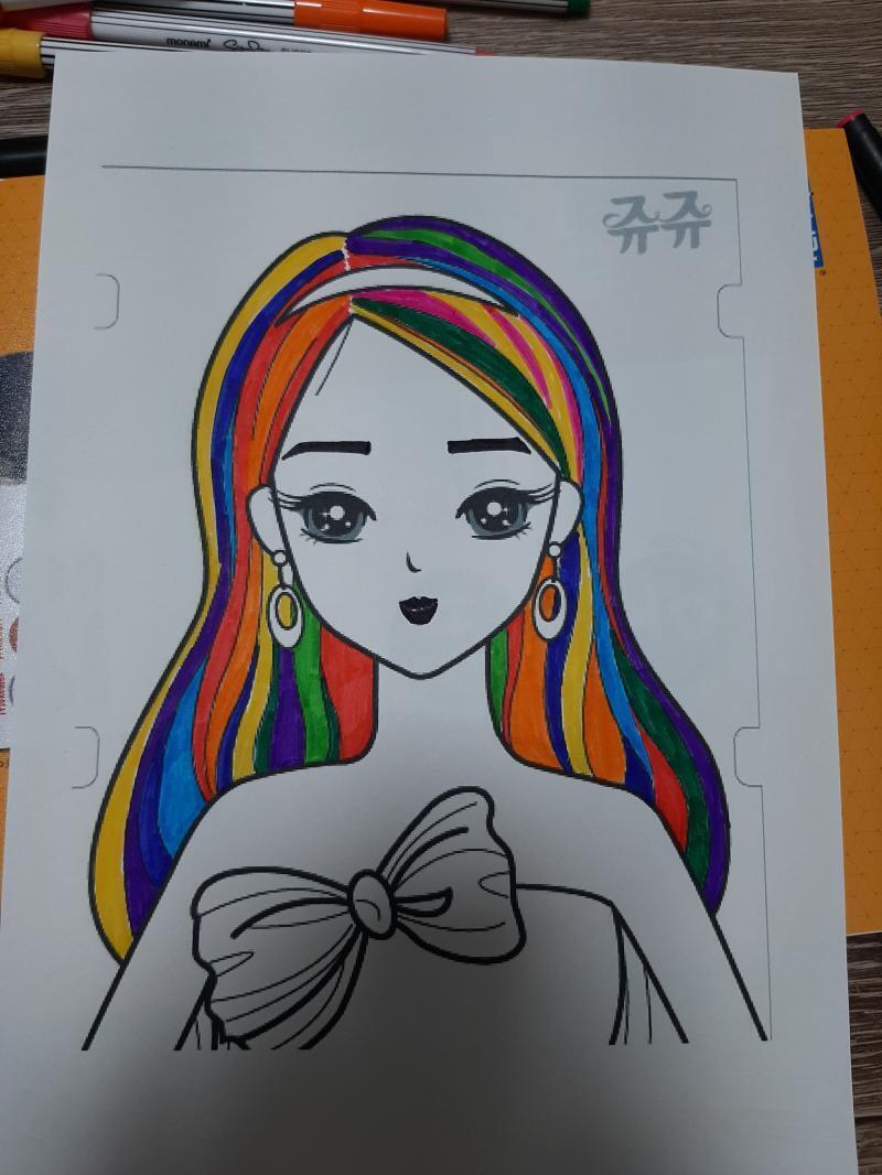 >>21 1차 무지개 머리 블랙립 갈매기 눈썹