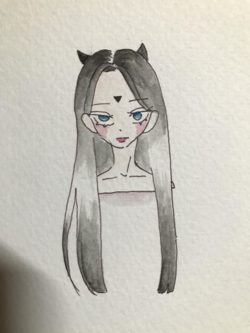 흑발?