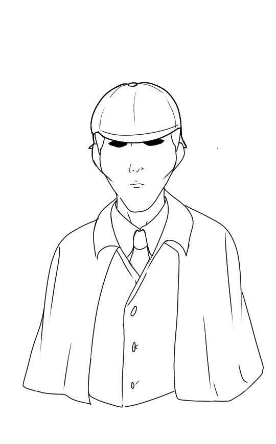 나도 현 진행상황.. 소설속 묘사된 셜록홈즈를 상상하면서 그리고 있어. 홈즈가 바로 떠오르지않는 바람에 파이프라도 그려야할까봐.. 내가 젤 단순