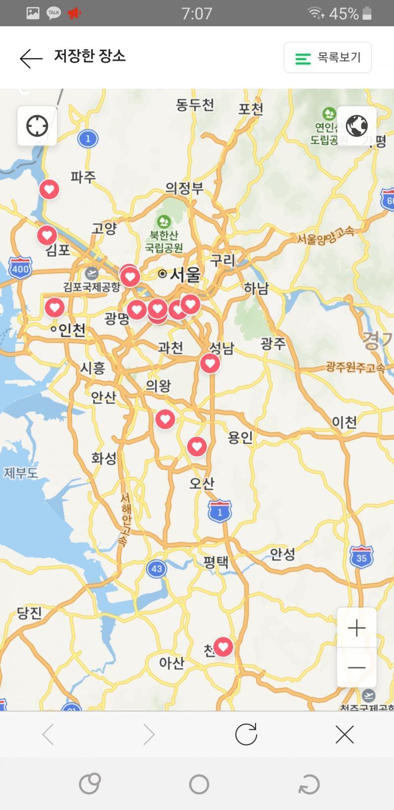 구도권 지역만 확대해봤어!