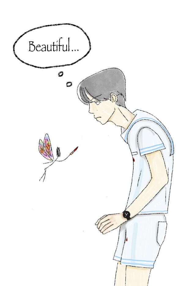 아름다움에 눈이 멀어 칼에 찔려버린 소년. 그 소년은 칼에 찔리지 마자 사라져 버려. 하지만 그 소년은 행복해
