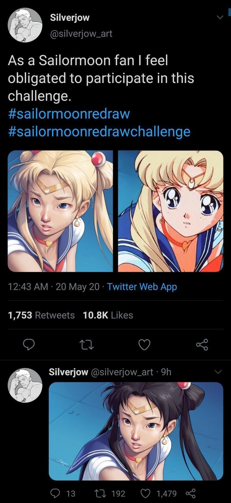 아ㅋㅋㅋㅋ세일러문 챌린지 자기 그림체나 패러디 등 다양한 목적으로 한 챌린지 아니냐고ㅋㅋㅋㅋㅋㅋㅋ 근데 이 시발 pc충새끼들이 찬물에 끼얹네ㅋㅋ