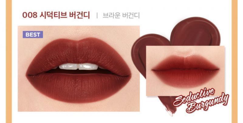 아임미미 아임 틱톡 틴트 립 벨벳 008 시덕티브 버건디 / 15,000원