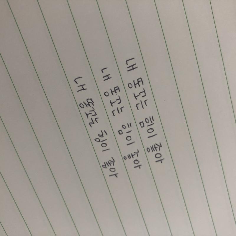 내 글씨체 3개임 헹헹 근데 3번째꺼 제일 많이써 젷편행
