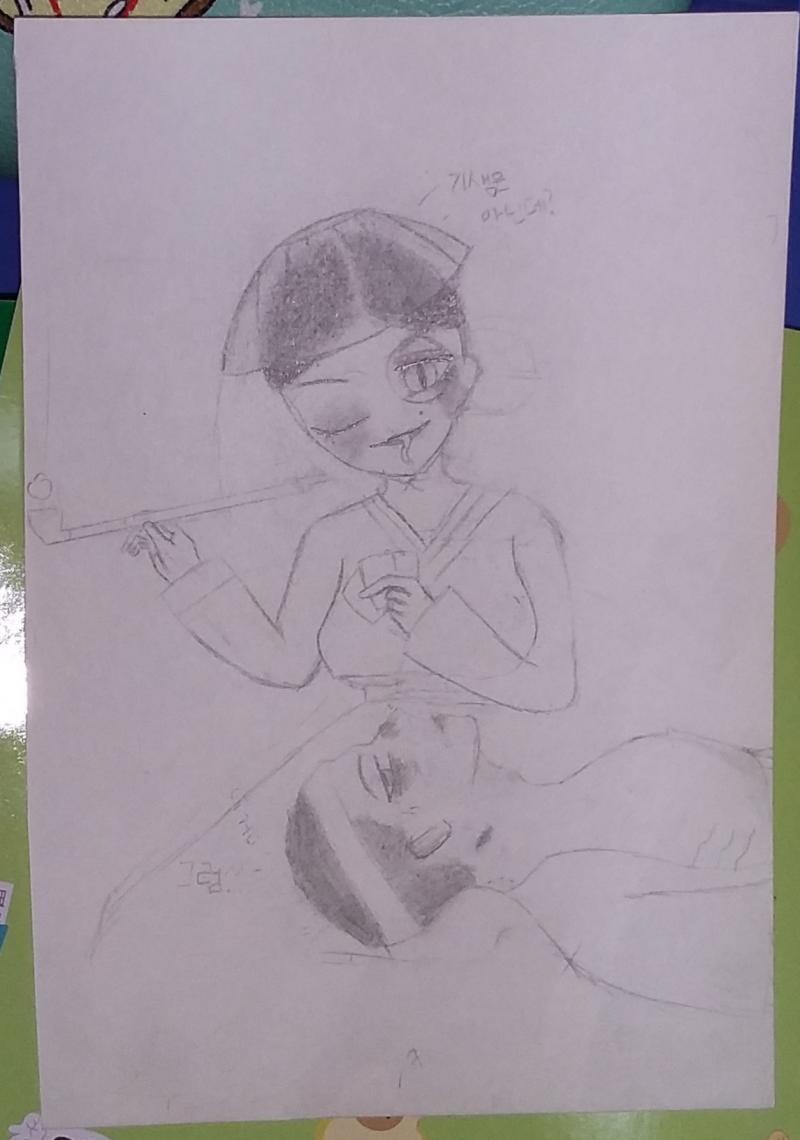 요깐 그림 그리는 레주라능...