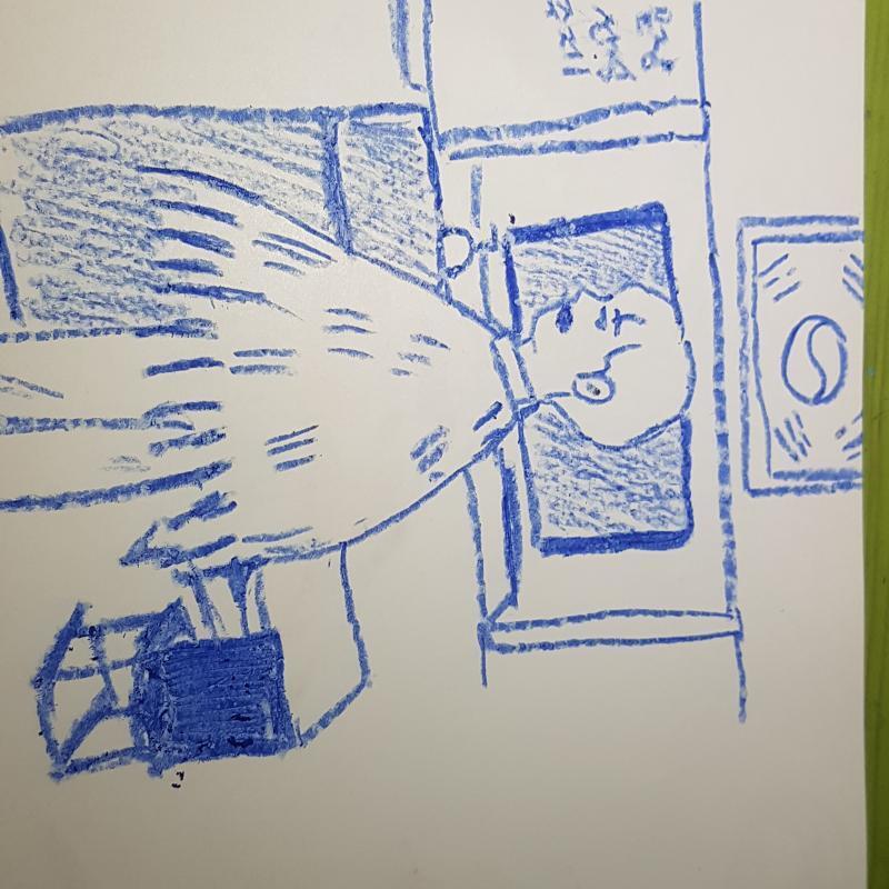 >>17 말이 추상적이라서 어...모르겠어 그래서 대신 비온날씨에 도롱이 입은 남학생 그려봤어~!~!