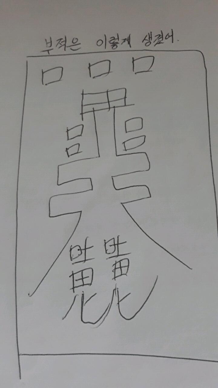 잠시 말이 없더니 빨간 경면주사(잉크같은 것)으로 노란 종이에 글자를 쓰더라고. 부적이구나 싶었어. "잠시 시간만 벌 수 있는거야. 두장 써줄테