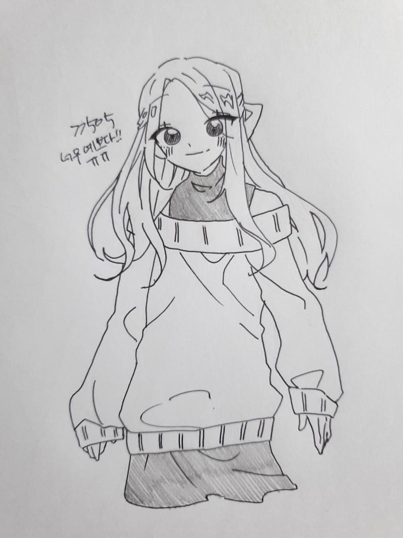 >>505 리퀘 끝~!!! 너무 예뻐서 후딱 그렸다 ㅠㅠ 맡겨줘서 고마워!