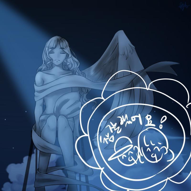 나는 끝냈읍니다... 석상이나 조각상같은 느낌으로 하고 싶었는데 잘됐으려나 모르것네... 칭찬 도장은 탈주하지 않은 나에게 찍어준 칭찬 도장!