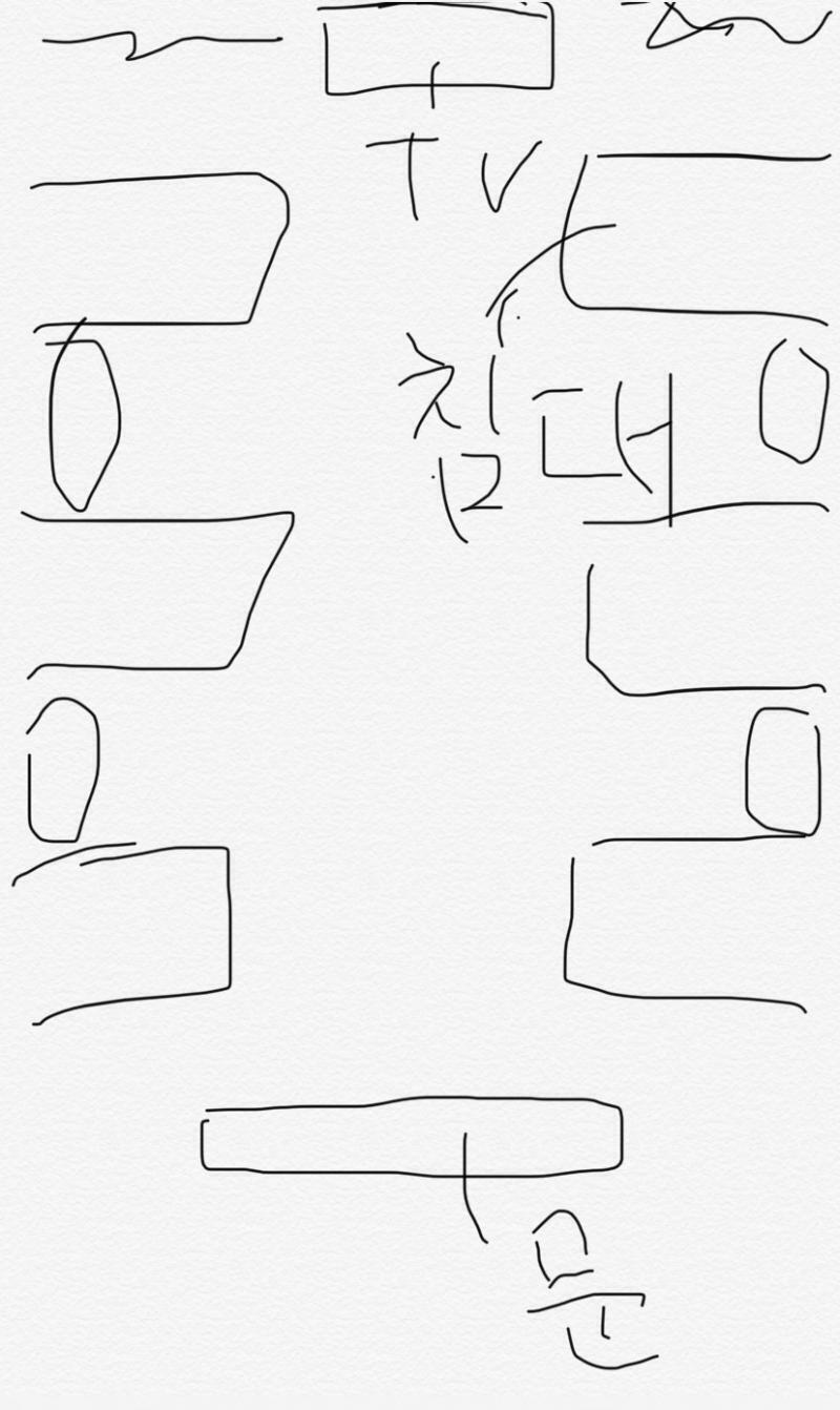 우리 생활관 그림인데 TV옆 물결은 창문과 커튼이고 침대 사이사이에는 관물대야