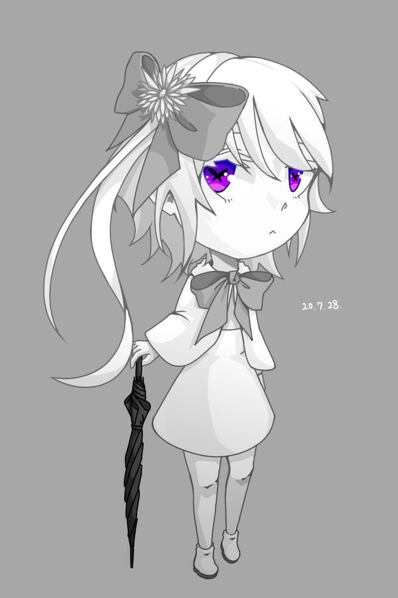 나만 그림 못 그리는 것 같아서 슬프다… 그냥 심심해서 원래 컬러로 그린 그림을 눈만 빼고 무채색으로 바꿔보았다.