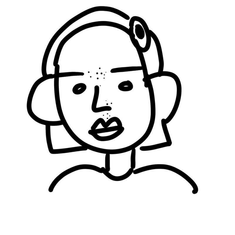 미간에 도포되어있늠
