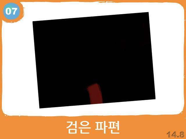 그리고 7의 배수의 차례(일요일)마다 이런 식으로 검은 파편이라는 카드를 남겼어. 나중에 하나의 카드로 합쳐져.