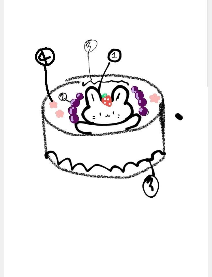 4번 추가.. ④분홍색 초코펜도 있으면 주변에 꽃 그리는 거 추천🦄