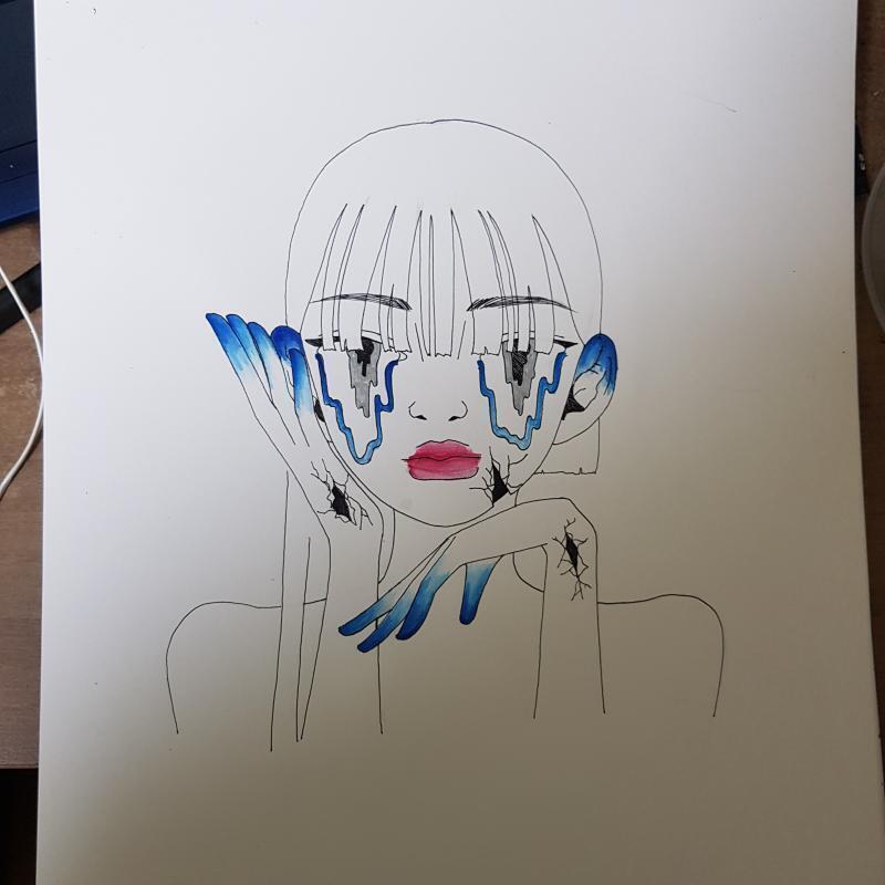 흘러내린다아아...