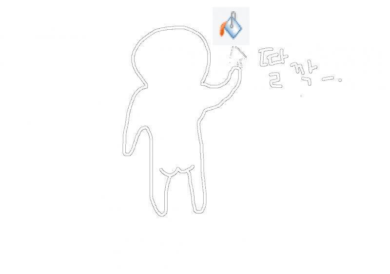 >>26 딸...깍.....!! 흰색으로 채우기를 했다!!! 근데...!! 그런데!!!! 이게 뭐야아아아ㅏㅇ 역시 그림판 퀄리티,,,, >>27