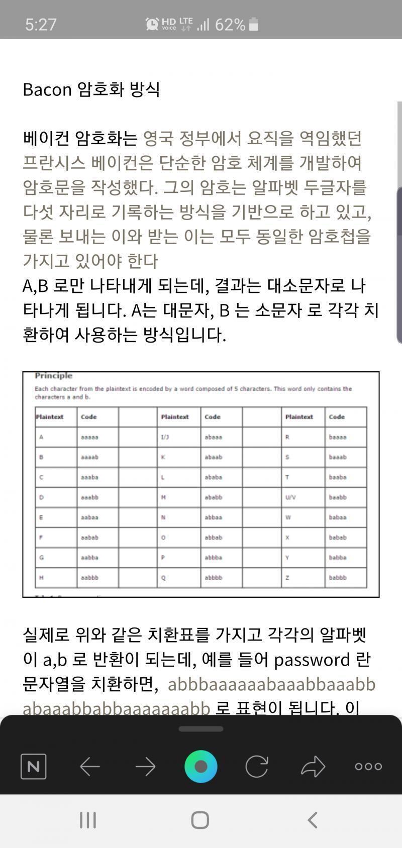 베이컨 암호다.