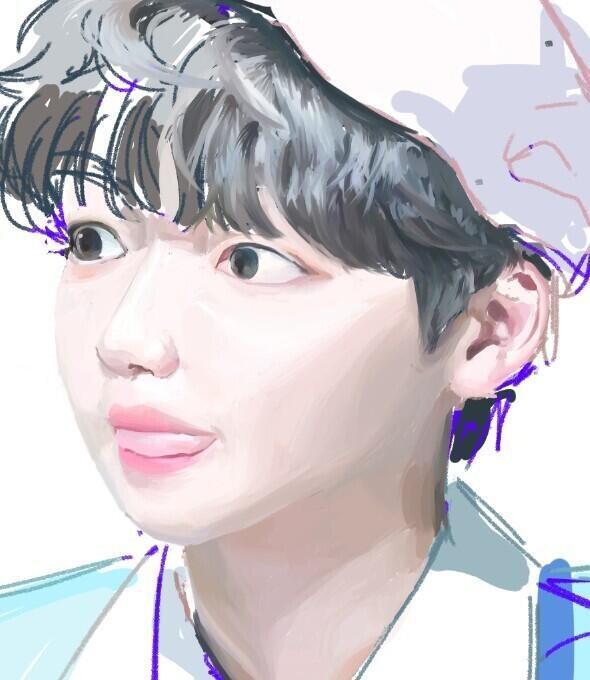 안녕 진짜 오랜만인데 나( 𝓙𝓲𝓱𝓸𝓸𝓷'𝓼 𝔀𝓲𝓯𝓮 ) 스래주야!! 그림 한장 두고가 그리던거 두고간당 총총.. 참고로 연예인!!