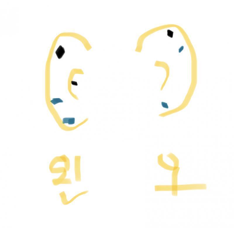 그림 미안.. 못 알아보려나..? 일단 노란색이 귀고!! 청록색 부분은 이미 뚫은 곳이야! 그래서 검은부분 뚫으려궁