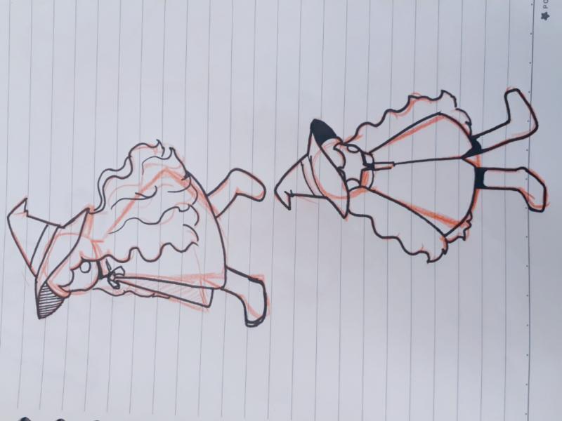 스물한번째그림 학교에서 낙서한거