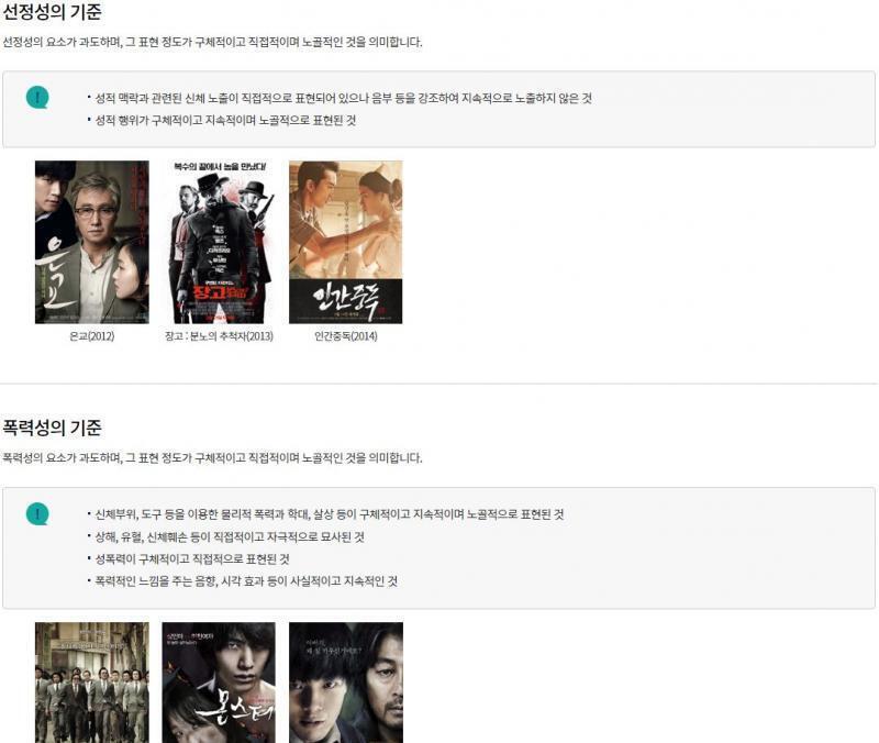 >>24 참고로 영상물등급위원회에 있는 19금 기준은 이런것들임 이것만 안올리면 되는거 아님? https://www.kmrb.or.kr/kor/