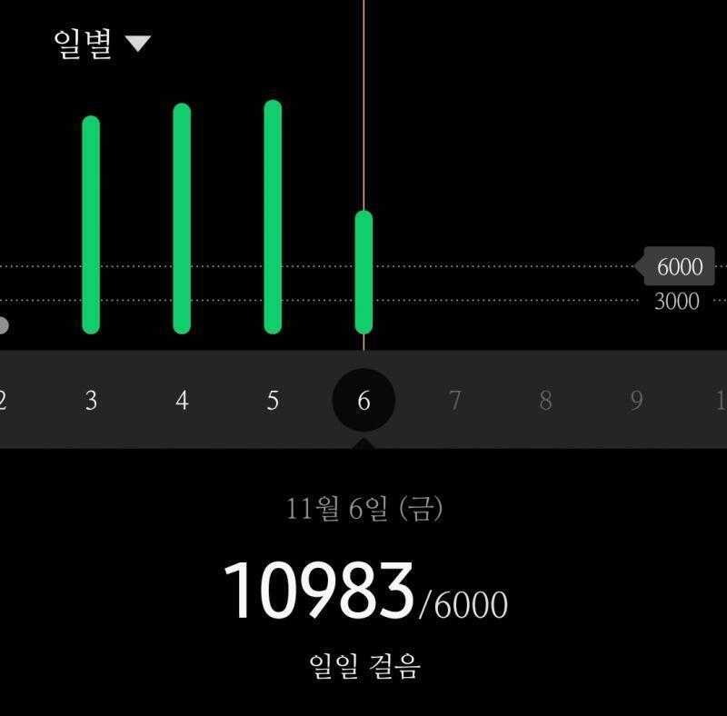 2020/11/06 10983걸음 오늘 허벅지랑 허리가 너무 아파서 조금밖에 못 걸었다.... 내일 열심히 걸어야지... 내일은 알바 쉽니다 히
