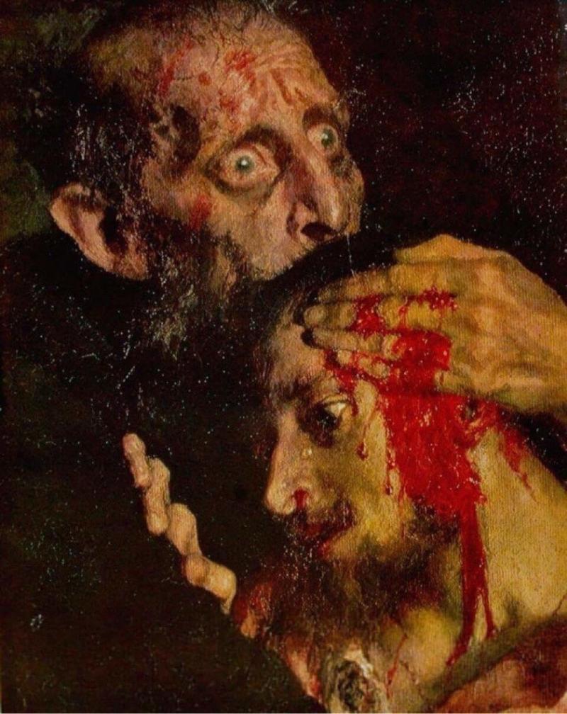 글은 아니지만, 절망적인 문장이 필요할 때 나는 이 그림을 봐. 노인의 표정을 보고있자면 절망이 와닿거든 그림 제목은 이반 뇌제의 그의 아들이야