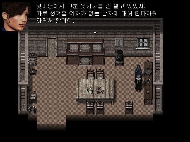 애니: 어거스틴 신부님이 피아노에 있는걸 봤는데... 조시: 내가 신부님의 빨래들을 세탁하고 있었거든. 저기 뒷마당에서 말이야. 조시는 뒷마당이