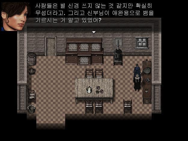 애니: 신부님이 소름끼치는 부분이 있다고? 조시: 어, 나쁜 짓을 하는 것에 굉장히 화를 내시는 걸 본 적이있어. 그걸 볼 때 엄청 무서웠어.