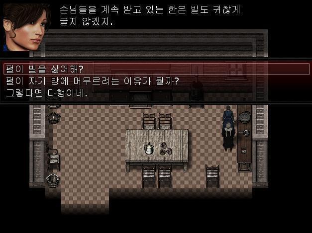 애니: 최근에 펄 본 적 있어? 조시: 오늘은 못봤어. 줄곧 방에만 있었거든. 일하는 동안에는 빌은 펄을 귀찮게 구지 않겠지? 애니는 뭐라고 대