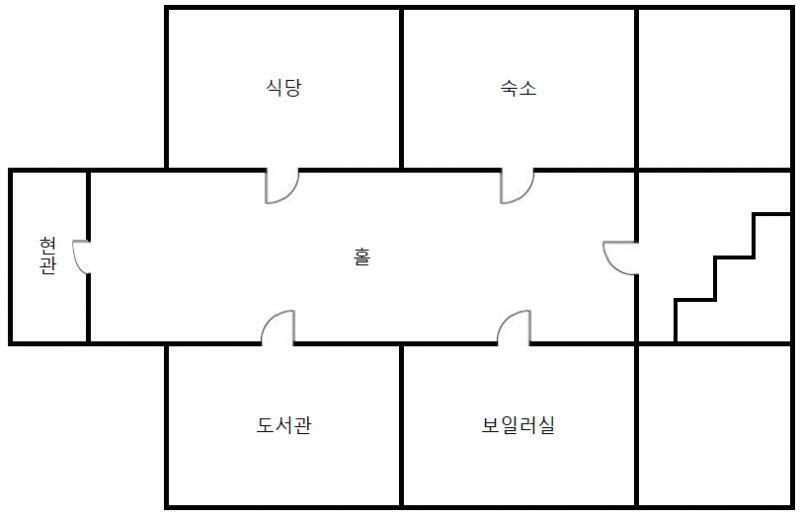 2층과 1층 평면도 원래는 훨씬 많지만 지금 애슐리 스미스 씨가 있는 C동 4층까지의 정보만 필요하니 그부분만 열어보았다.