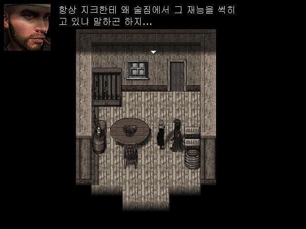 애니: 지크는 요즘 어때? 어니: 그 영감은 걱정할 필요 없지. 그 영감 총 쏘는거 본 적 있어? 엄청 잘 쏜다고! 대체 왜 바텐더하면서 사격재