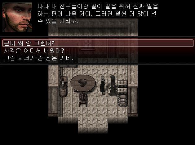 애니: 지크는 요즘 어때? 어니: 그 영감은 걱정할 필요 없지. 그 영감 총 쏘는거 본 적 있어? 엄청 잘 쏜다고! 대체 왜 바텐더하면서 사격재