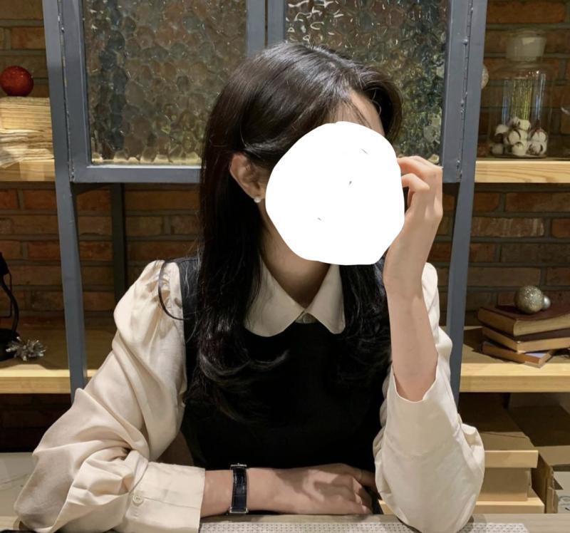 이 카라 있는 블라우스야 뾰족한 카라 말고 끝ㅇㅣ 동그란 카라