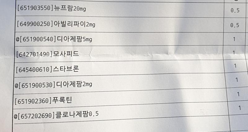 >>5 여기! 처방전 첨부할게 약을 다 먹어서ㅠ 오늘 병원 다시 가거든