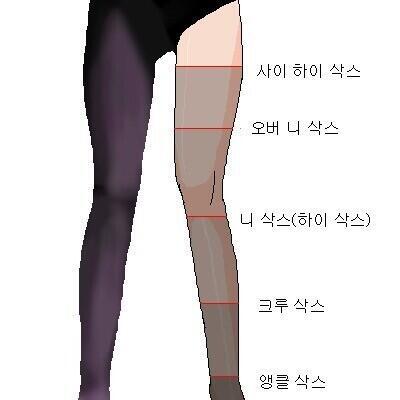 양말 길이 캐릭터든 본인이 신는 거든!
