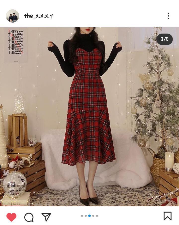 이런 체크무늬 옷 활용은 어때?? 크리스마스하면 이런 옷이 딱 생각나긴한데