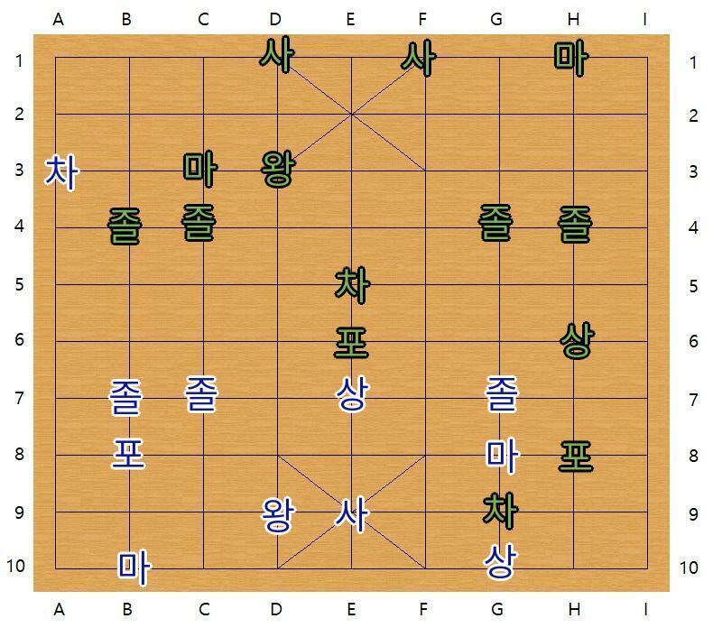 장기의 규칙: >>638 서른여섯번째 턴, 스레더들의 차례 스레더 대표 >>860은 A10의 차를 A3으로 이동하였습니다.