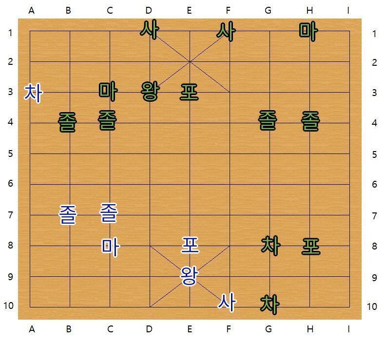 장기의 규칙: >>638 마흔여섯번째 턴, 스레더들의 차례 스레더 대표 >>910은 D10의 왕을 E9로 이동하였습니다.