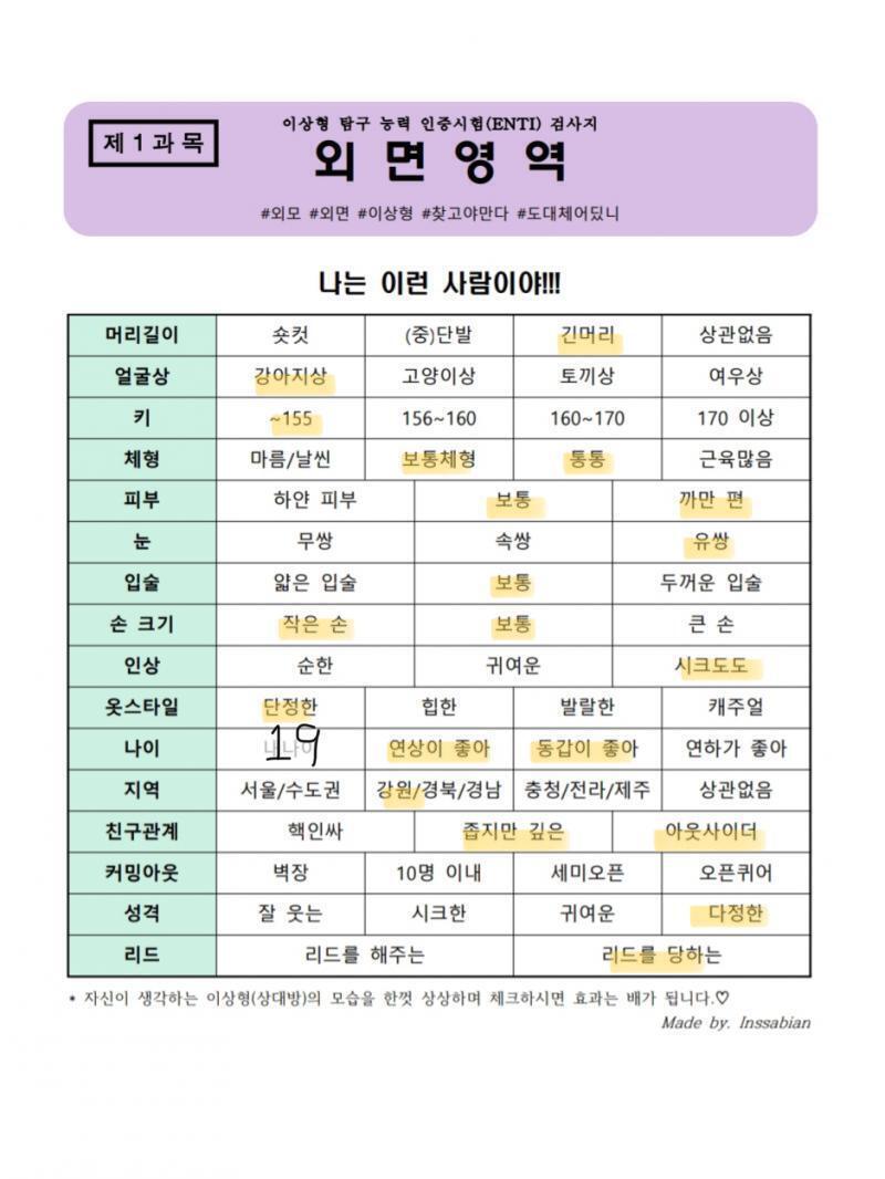 19살 여자얌!! 심심해서 해봤어ㅎㅎ